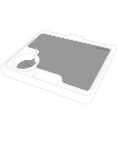 Antirutschmatte fürs Tablett, grau